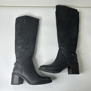 Franco Sarto Women's 11 M l-Kiana Wide Calf Knee High Boot Rustic Black